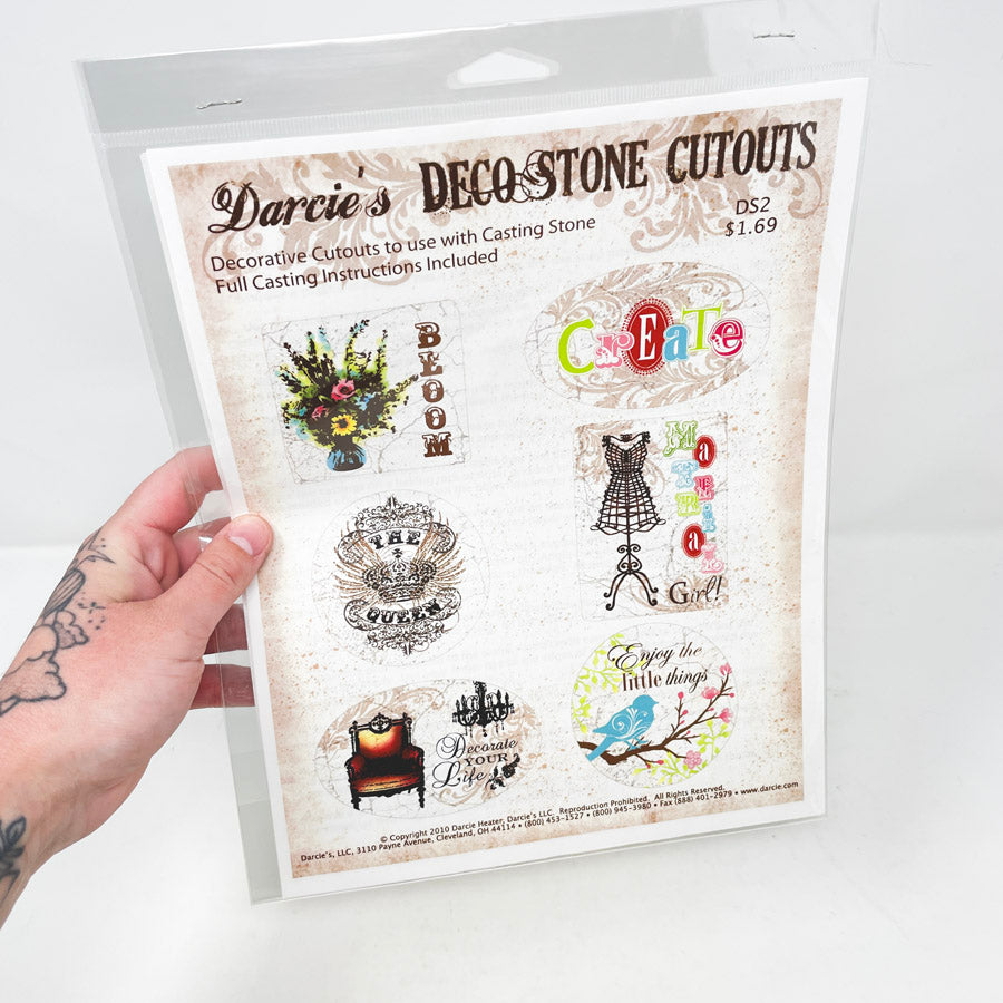 Darice's Deco Stone Cutouts Stone Casting Kit