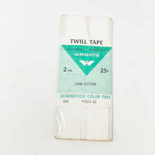 Wrights Twill Tape White