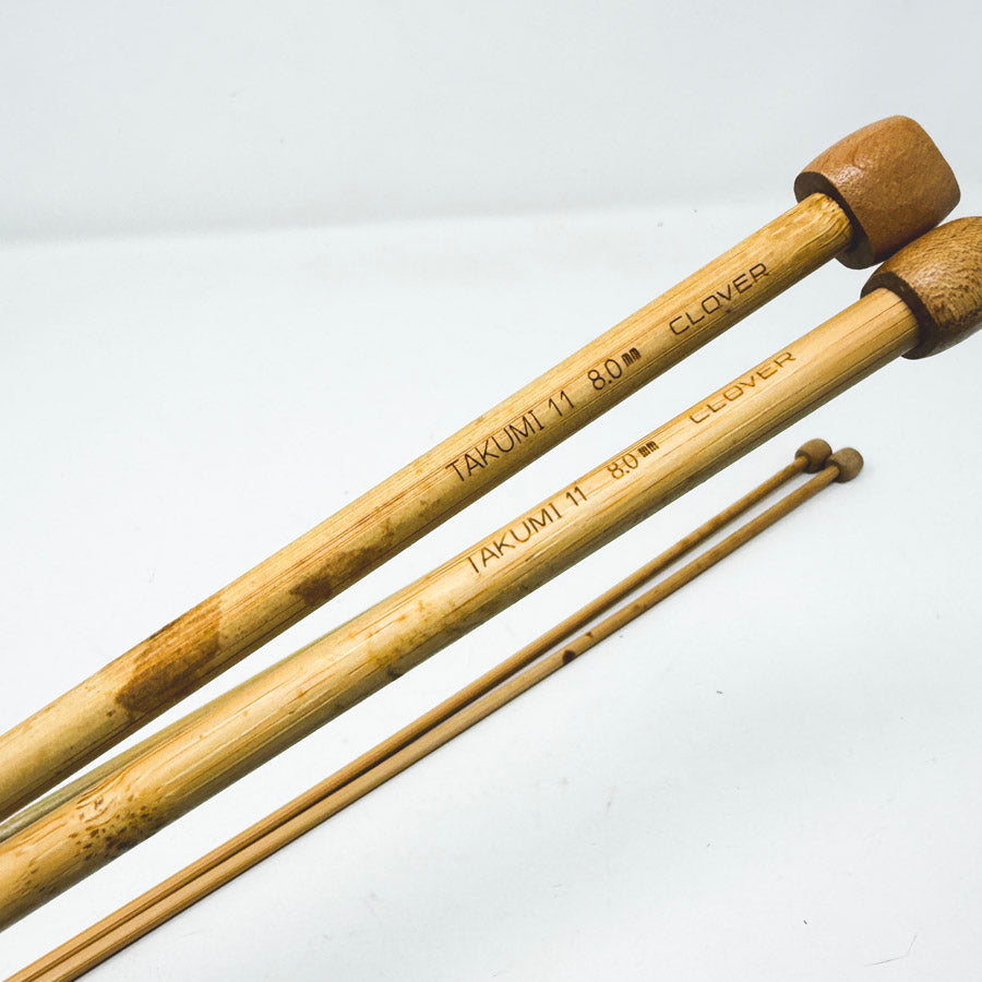Clover Takumi Bamboo Knitting Needles - Pick a Size