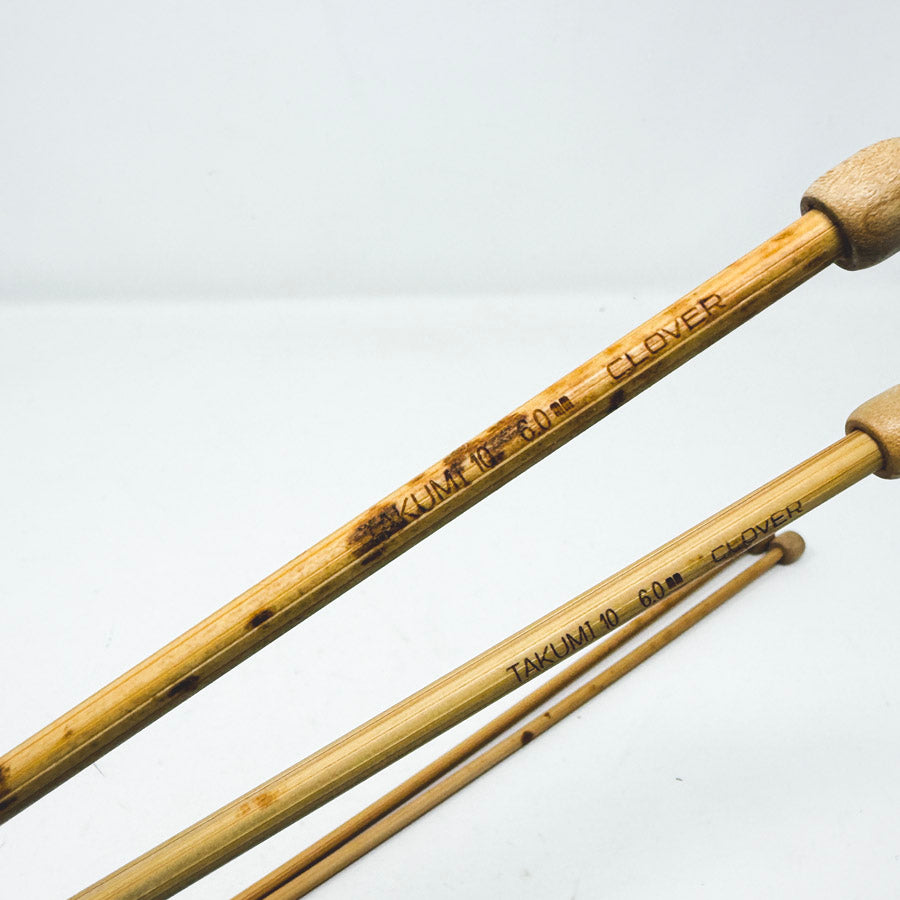 Clover Takumi Bamboo Knitting Needles - Pick a Size