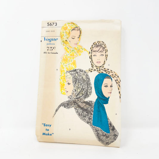 Vintage 1960s Butterick Scarf Sewing Pattern - 5673