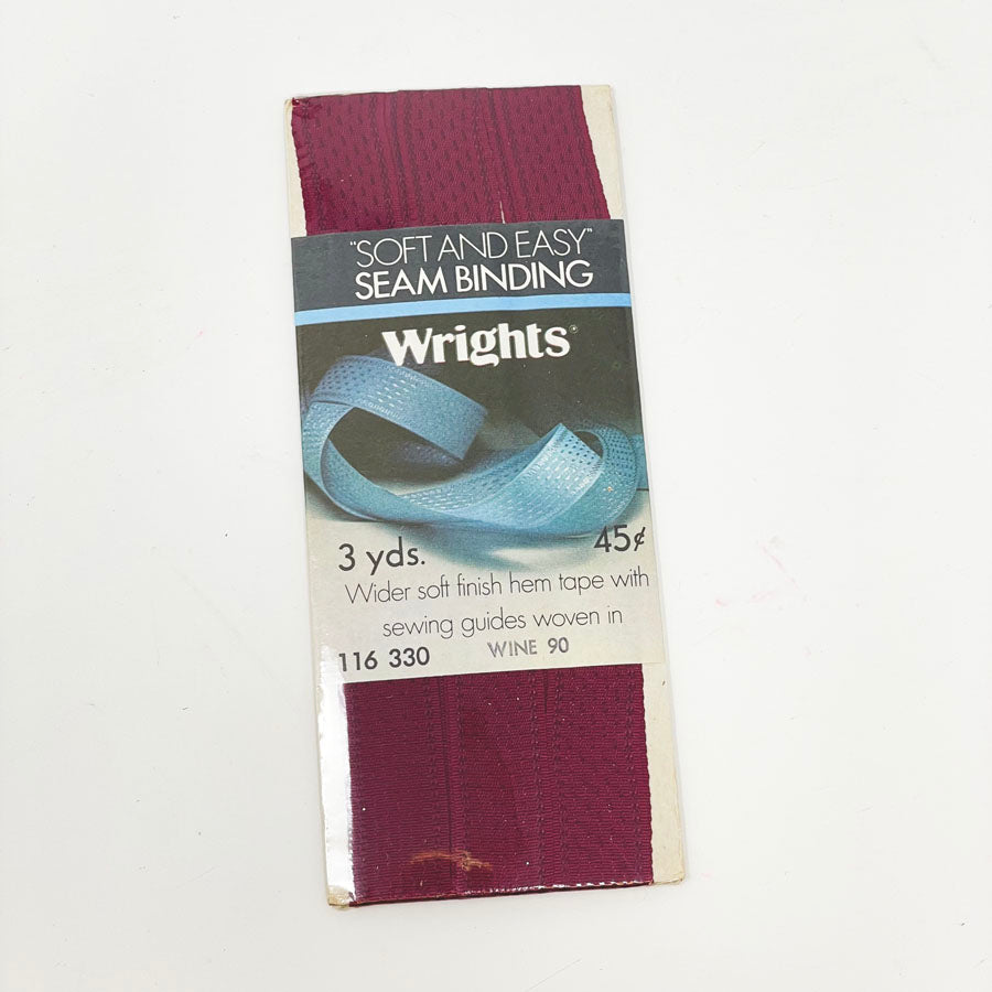 Wrights Soft and Easy Seam Binding Wine