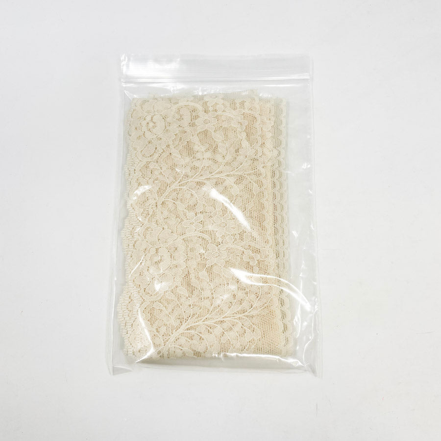 5 Yds Cream Wide Flat Lace