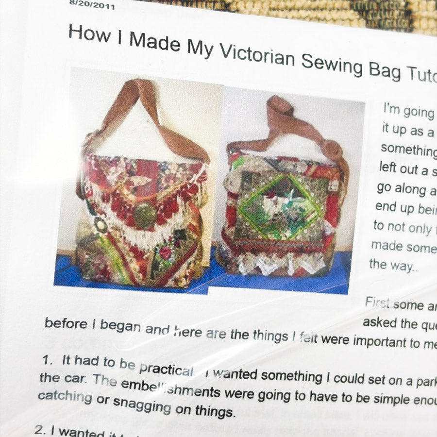 Victorian Sewing Bag How To and Assemblage
