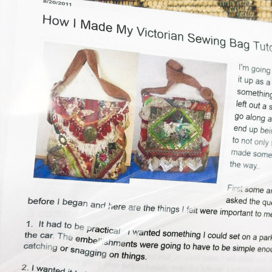 Victorian Sewing Bag How To and Assemblage