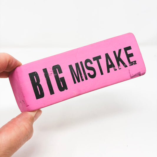 Big Mistakes Pink Eraser