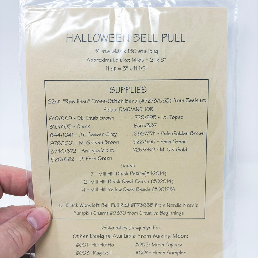 Halloween Bell Pull – Waxing Moon Designs Cross Stitch Pattern