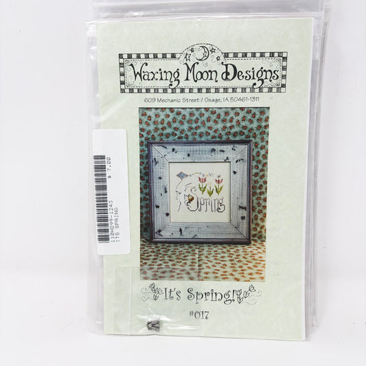 It's Spring – Waxing Moon Designs Cross Stitch Pattern with Charm