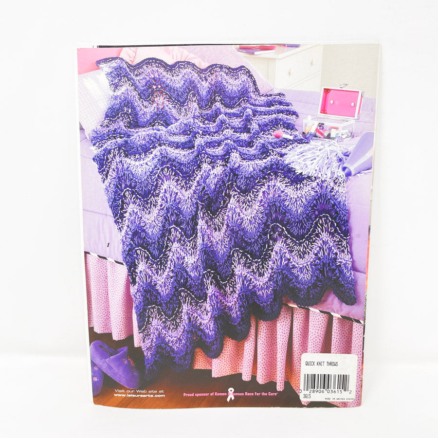 Leisure Arts Quick-Knit Throws by Rena V. Stevens