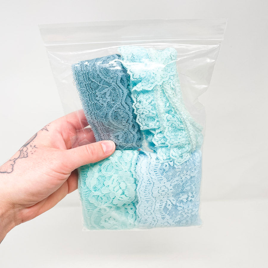 Bundle of Blue & Aqua Lace