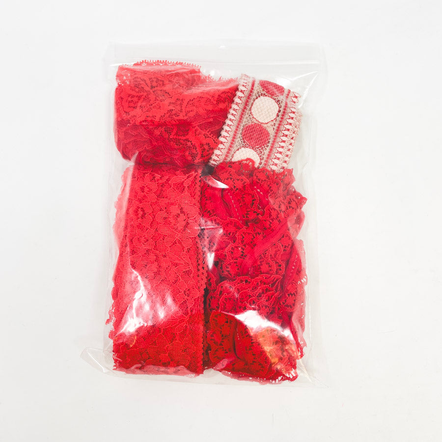 Bundle of Red Lace