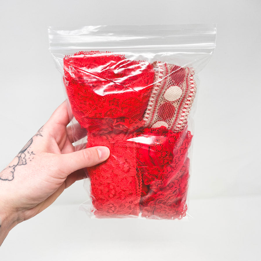 Bundle of Red Lace