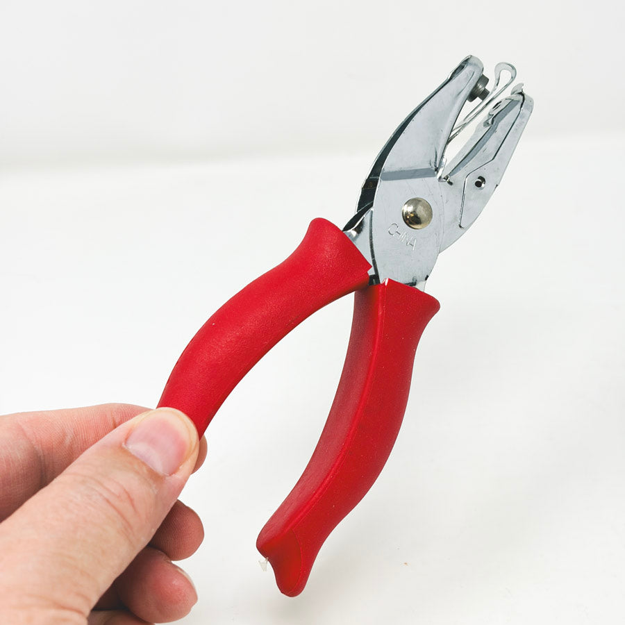Red Handle Fiskars Mini Heart Hole Punch