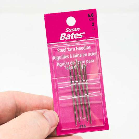 Susan Bates Pack #15 – 2" Steel Yarn Needles (5)