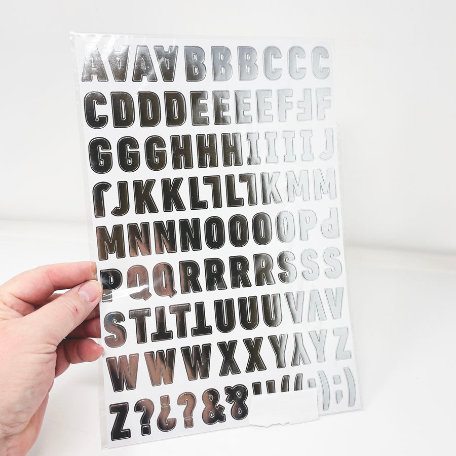 No Name Alphabet Sticker Sheet