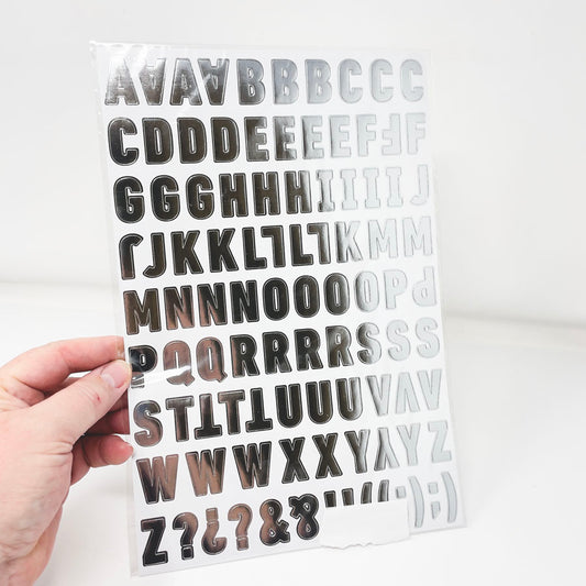 No Name Alphabet Sticker Sheet