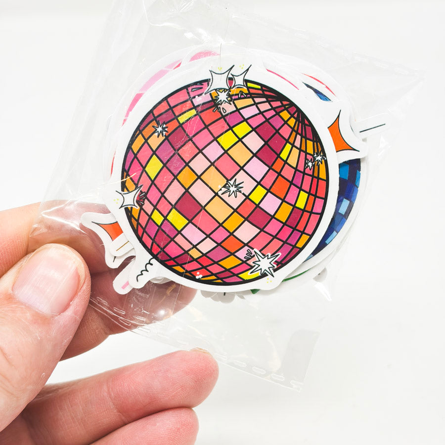 Disco Ball Die Cut Stickers