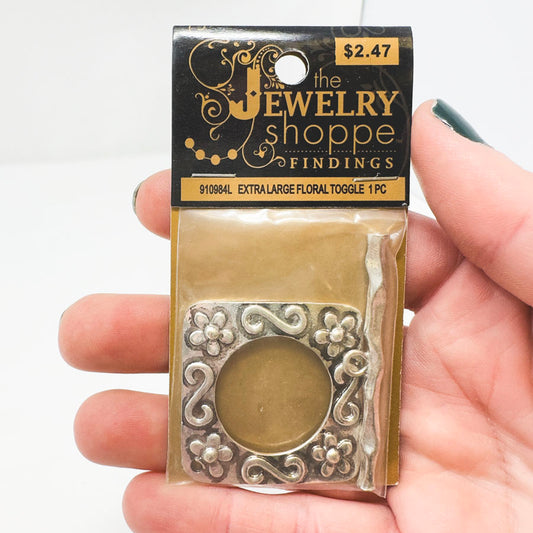 XL Floral Toggle - The Jewelry Shoppe
