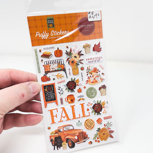 Carta Bella Fall Theme Puffy Stickers