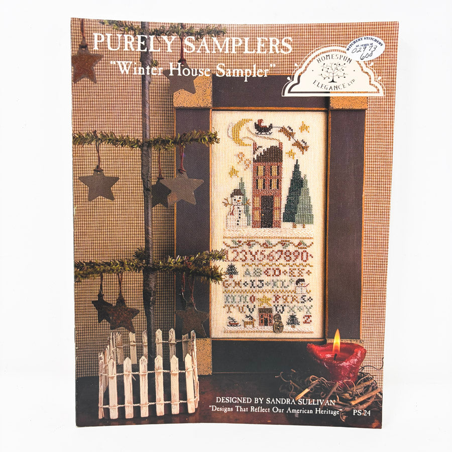 Winter House Sampler – Homespun Elegance Cross Stitch Pattern Leaflet
