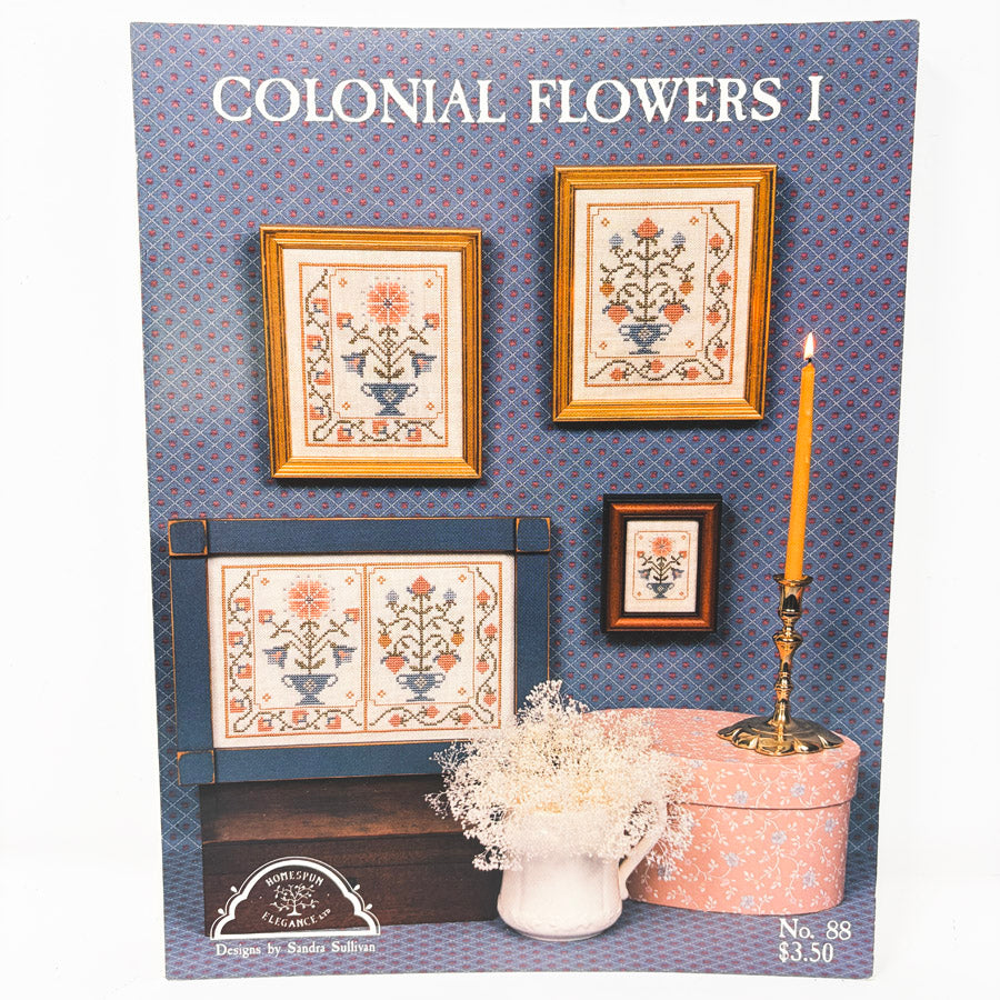 Colonial Flowers I – Homespun Elegance Cross Stitch Pattern Leaflet