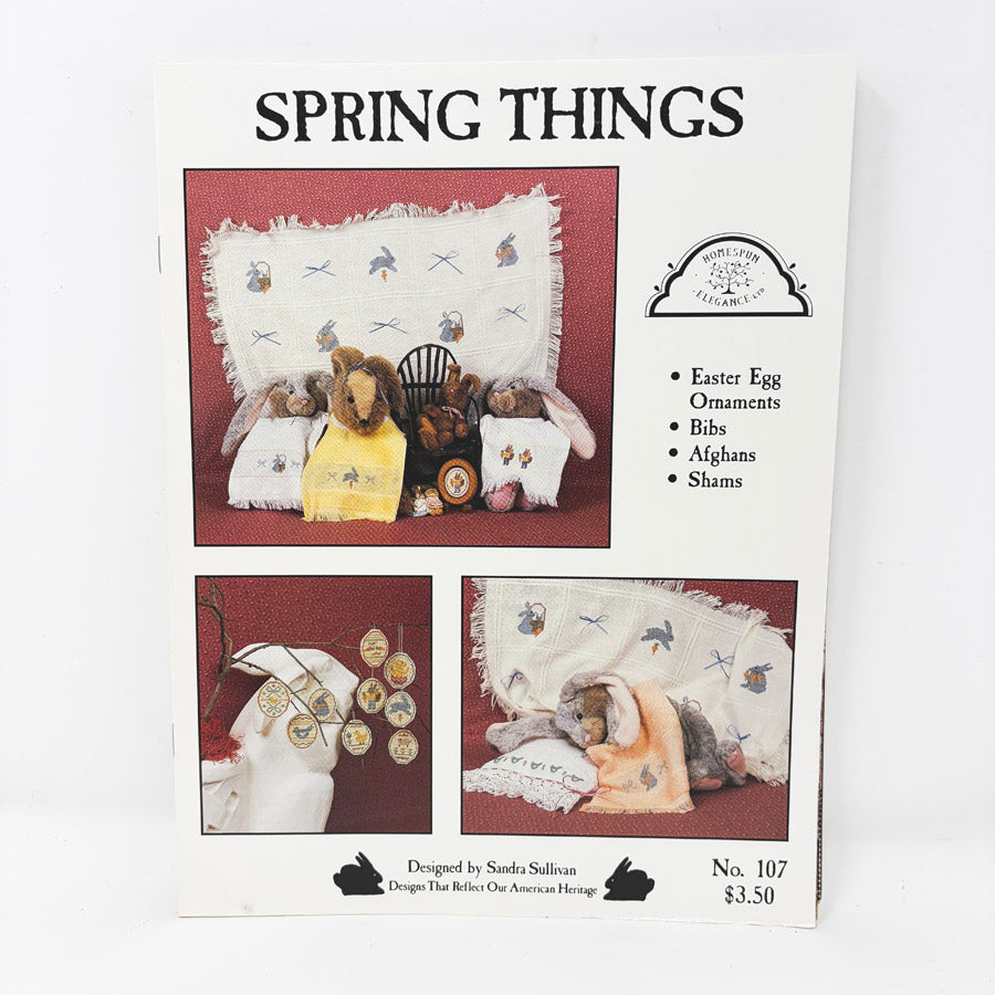 Spring Things – Homespun Elegance Cross Stitch Pattern Leaflet