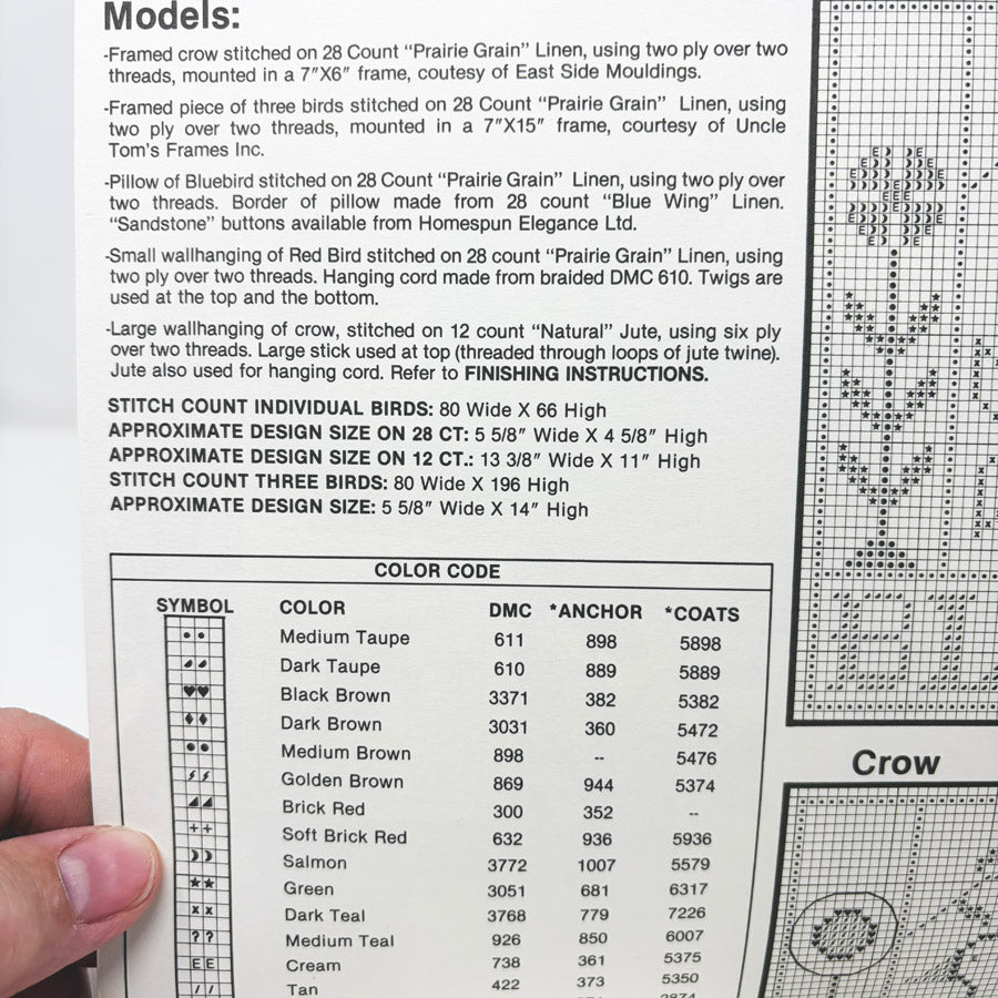 Birds of a Feather – Homespun Elegance Cross Stitch Pattern Leaflet