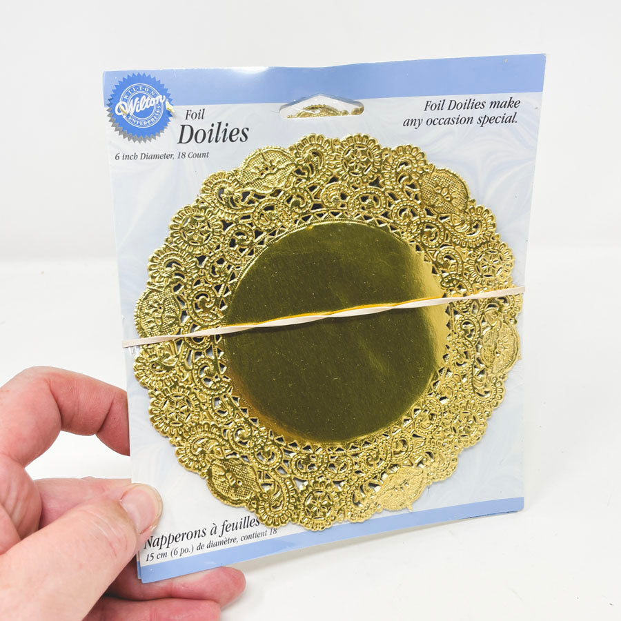 6" Gold Doilies - 2 packs