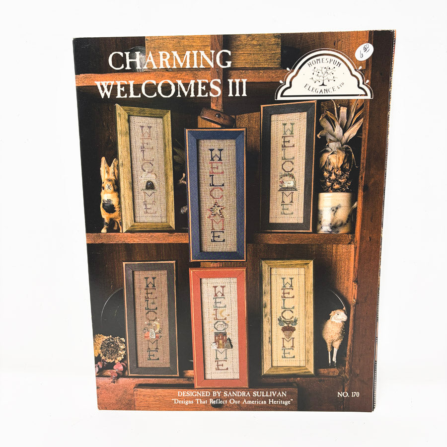 Charming Welcomes 1-3  – Homespun Elegance Cross Stitch Pattern Leaflet