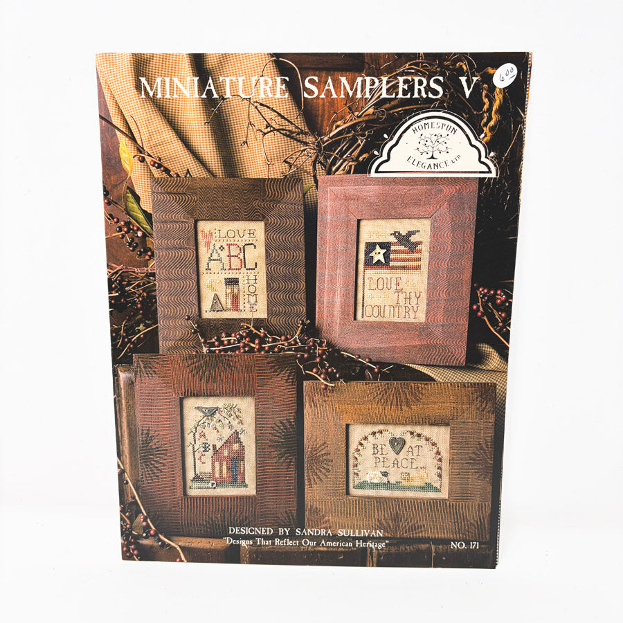 Miniature Samlplers V – Homespun Elegance Cross Stitch Pattern Leaflet