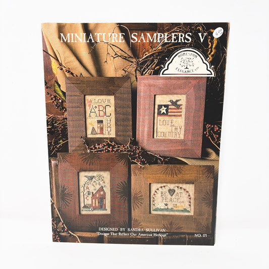 Miniature Samlplers V – Homespun Elegance Cross Stitch Pattern Leaflet