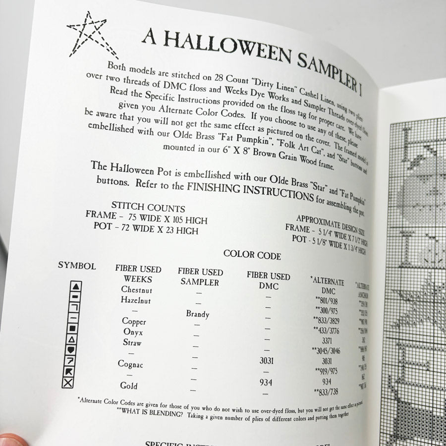 Halloween Sampler I – Homespun Elegance Cross Stitch Pattern Leaflet