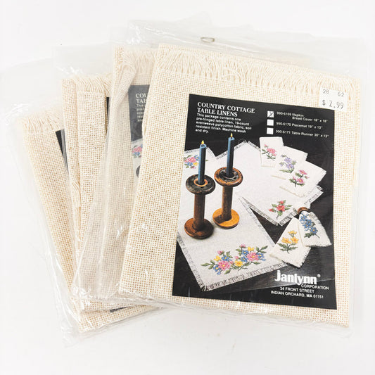 Janlynn Country Cottage Table Linens - 19 Count Evenweave