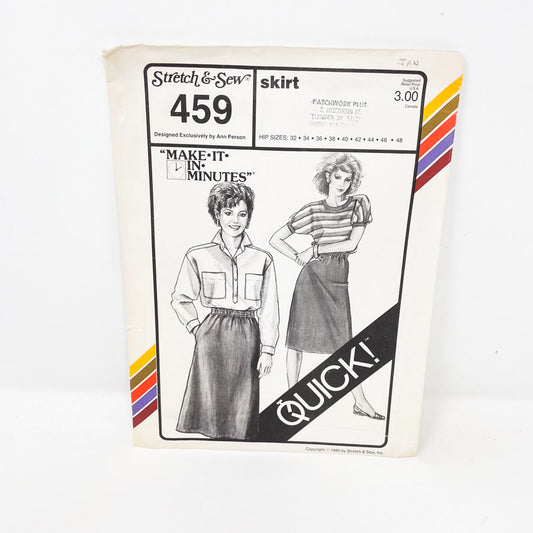 Skirt Stretch & Sew Sewing Pattern #459