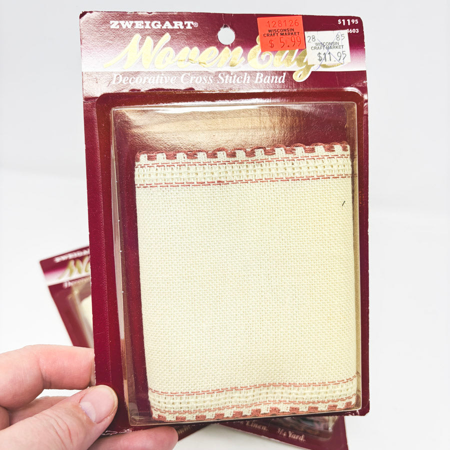 Zweigart 24 Count Woven Edge Cross Stitch Band - 3/4 Yard