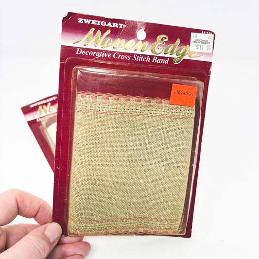 Zweigart 24 Count Woven Edge Cross Stitch Band - 3/4 Yard