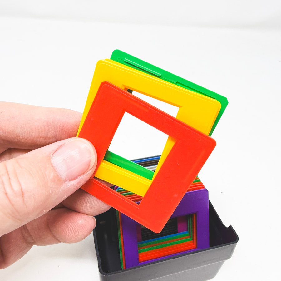 Small Box of Colorful Slide Frames