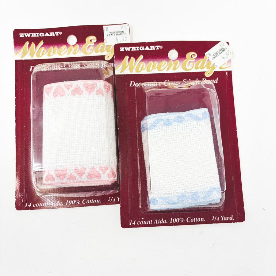 Zweigart Sm. 14 Count Woven Edge Cross Stitch Band - 3/4 Yard