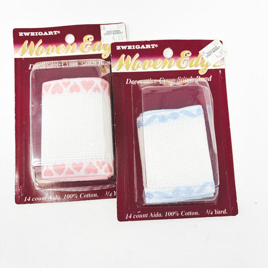 Zweigart Sm. 14 Count Woven Edge Cross Stitch Band - 3/4 Yard
