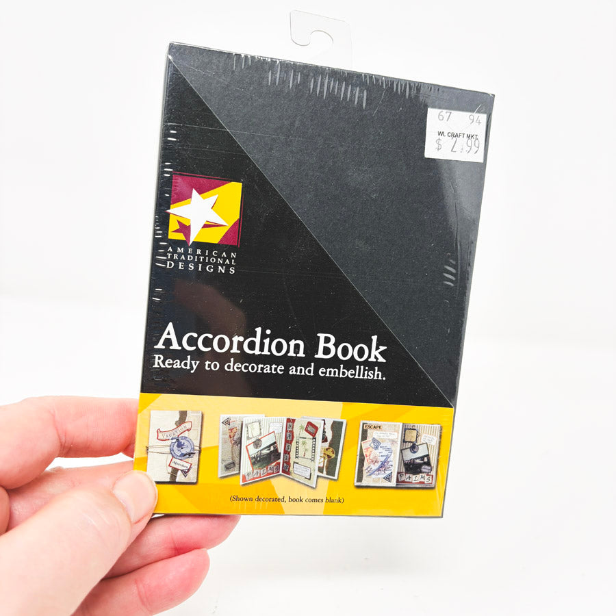 Blank Black Accordion Book