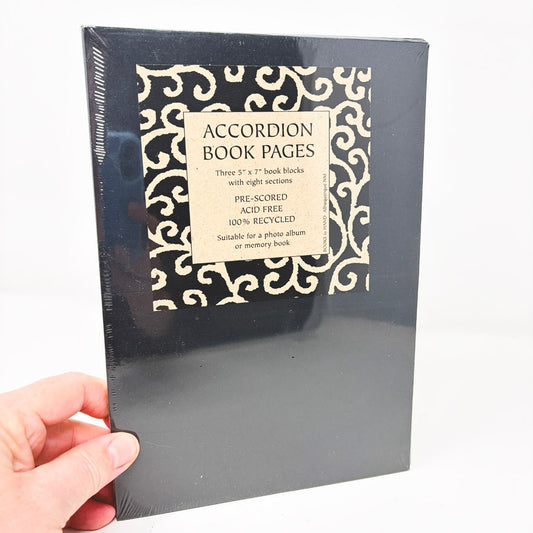 Black Accordion Book Pages - 5" x 7" (3 pk)