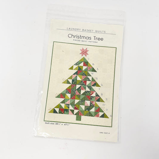 Laundry Basket Christmas Tree Pieced Quilt Pattern