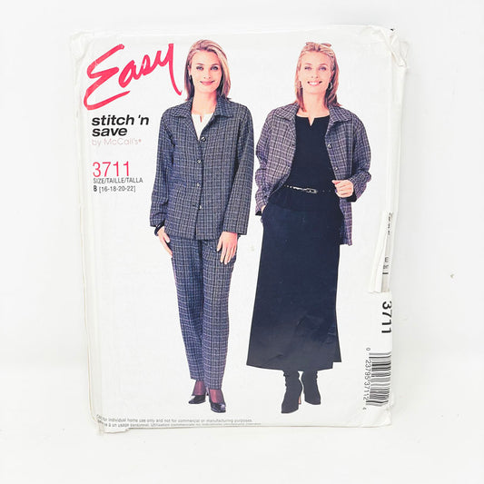 Outfit - McCall's Easy Sewing Pattern 3711 (16-22)