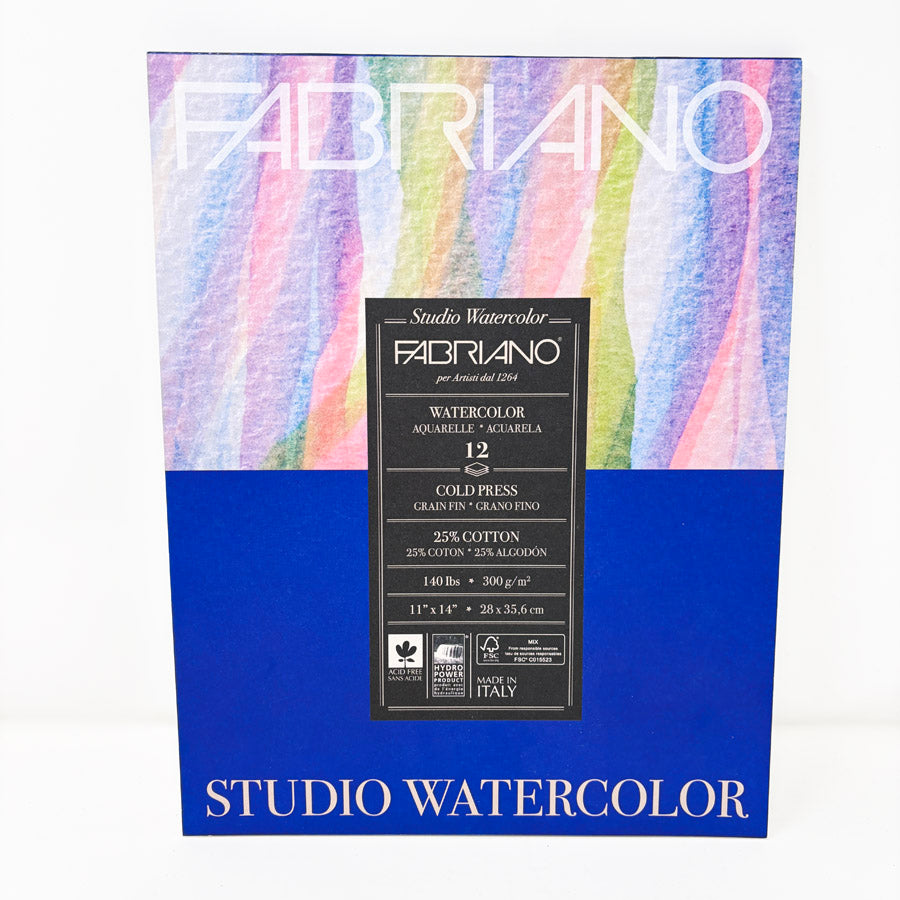Fabriano Cold Press Studio Watercolor Pad - 11" x 14"