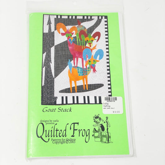 Quilted Frog Goat Stack Quilt Pattern