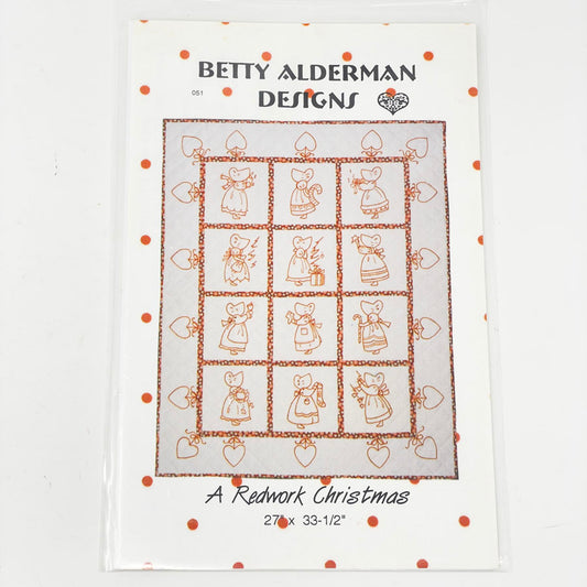 Betty Alderman a Redwork Christmas Quilt Pattern