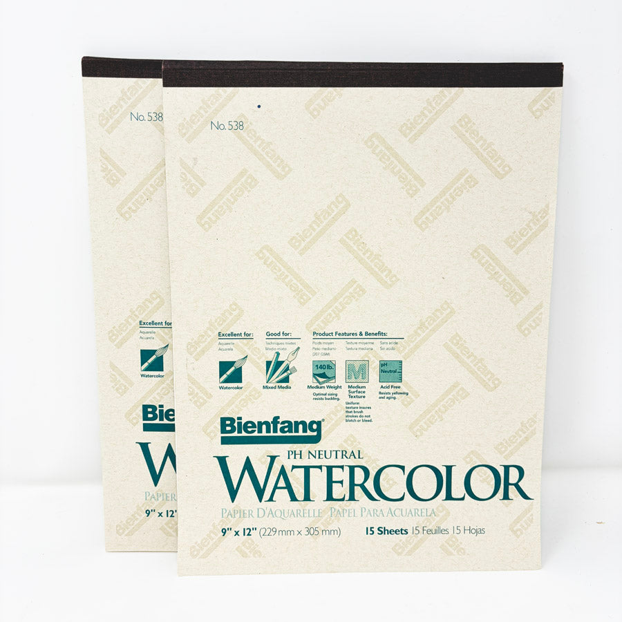 Bienfang Watercolor Pad + Partial - 9" x 12"