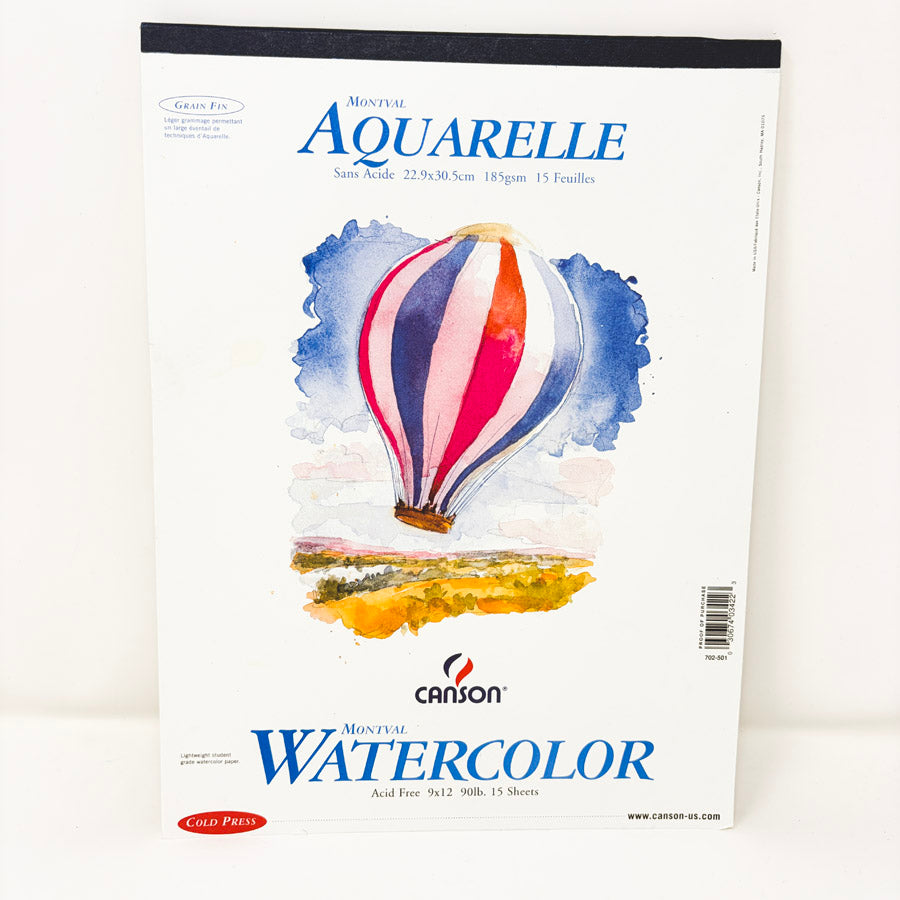 Canson Aquarelle Watercolor Pad - 9" x 12"