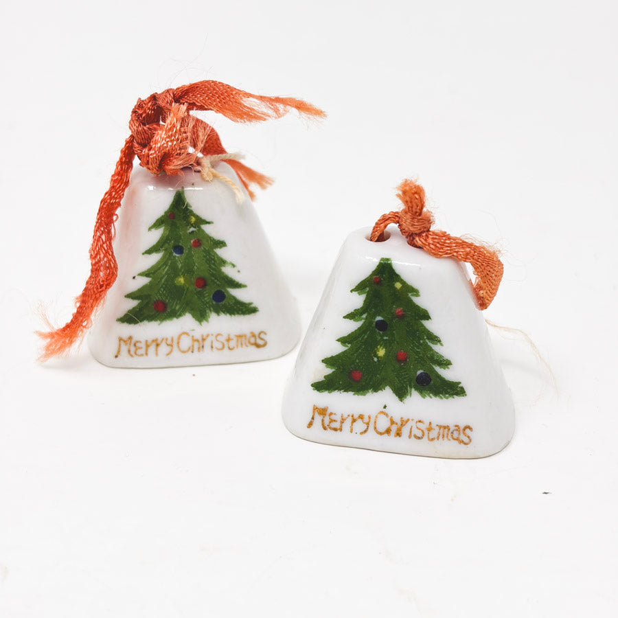 Vintage Christmas Bells Ornaments (Set of 2)