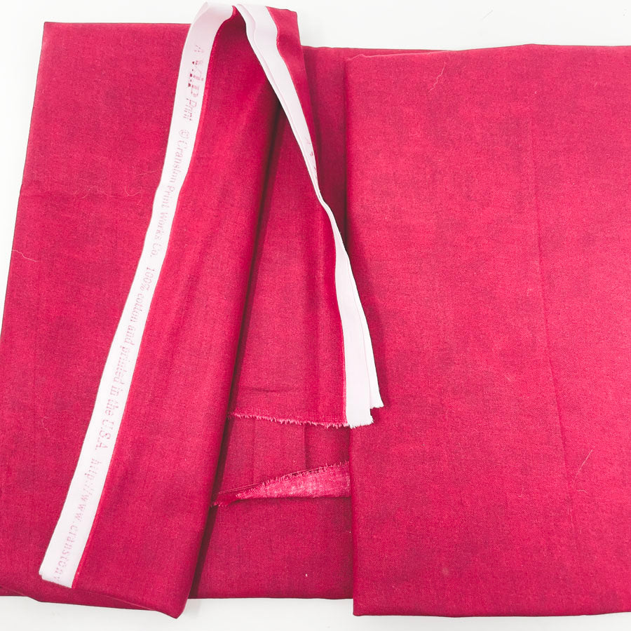 1.5 yd - Textured Cranberry Fabric